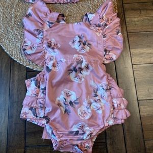 Adorable Ruffle Romper with Matching Bow